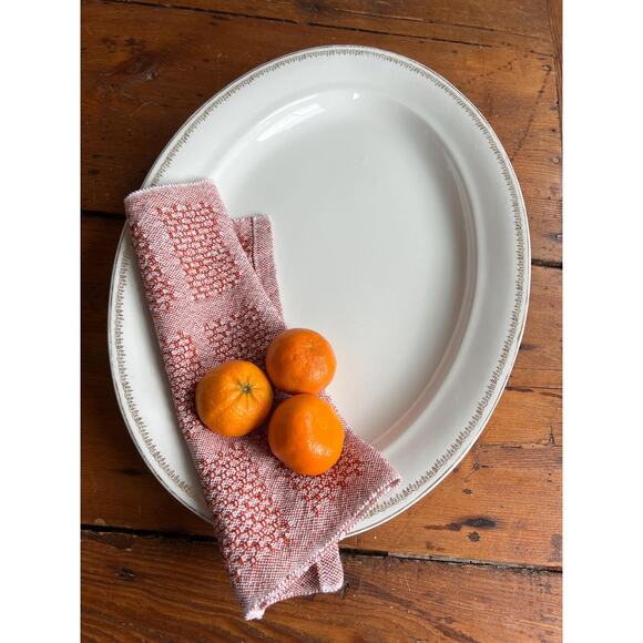 Antique Ironstone Platter Large Serving Tray Holiday Farmhouse Table Decor - Picture 1 of 10